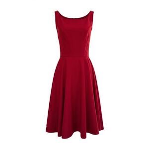 GUESS by MARCIANO Red Fit & Flare Midi Cocktail Holiday Party Dress Size 8